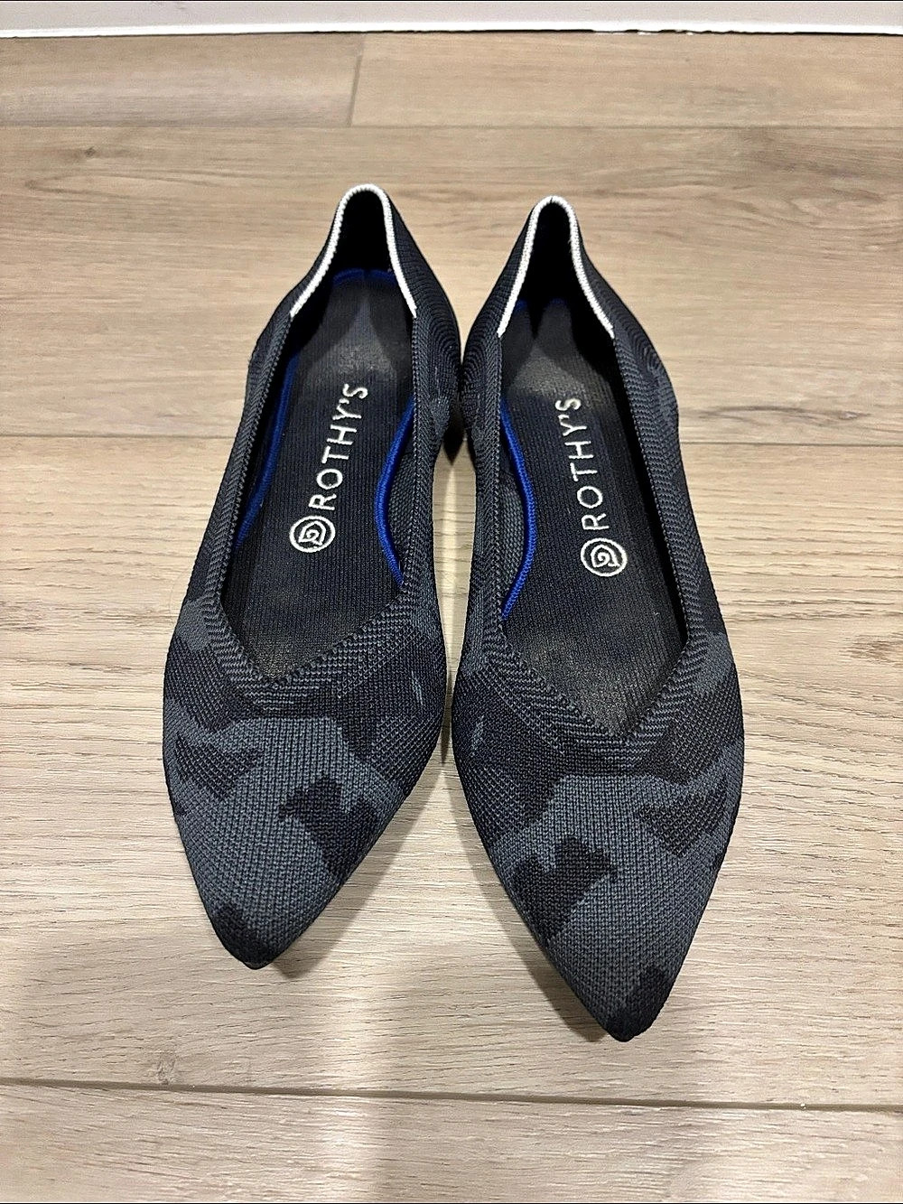 Rothy's The Point Pointed-Toe Camo Flats US 9.5
